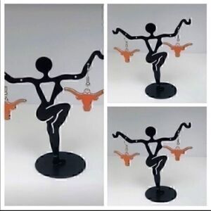 3 pairs of brand new never used Texas longhorn hypoallergenic earrings.